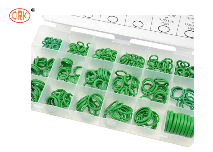 Zielony AS568/ metryczny HNBR Gumy 18 wymiarów O Ring Kit Box do klimatyzacji