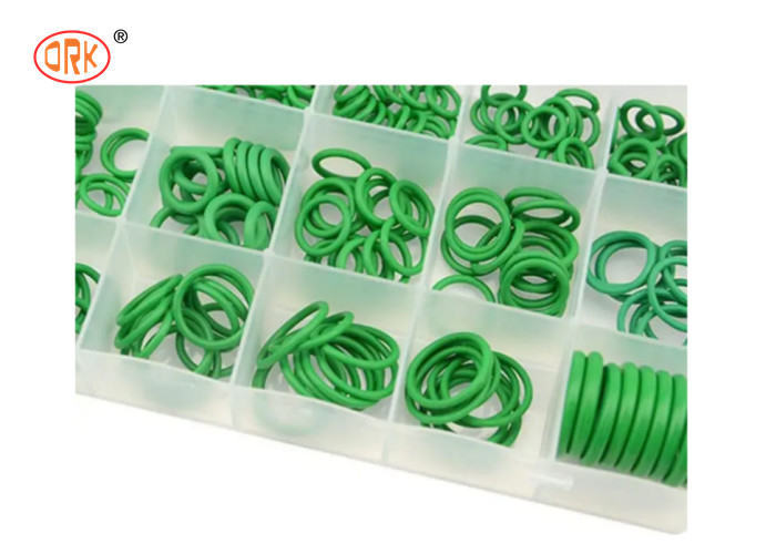 Zielony AS568/ metryczny HNBR Gumy 18 wymiarów O Ring Kit Box do klimatyzacji