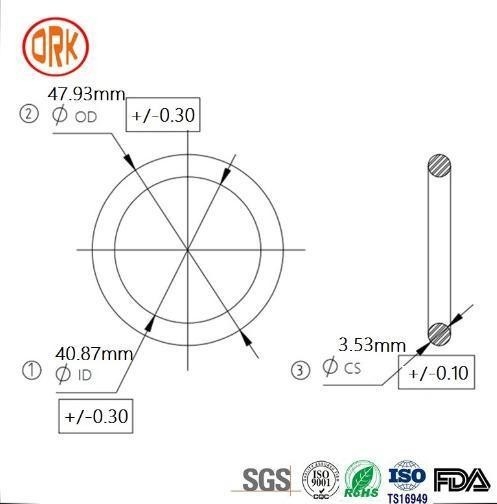 0.5mm - 1000mm 568 Błękitny silikonowy pierścień szczelinowy