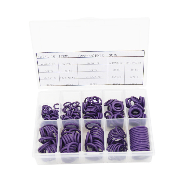 NBR O Ring Valve Rubber Seal Assortment Kit 382 sztuk Czarne pierścienie O do naprawy hydraulicznej